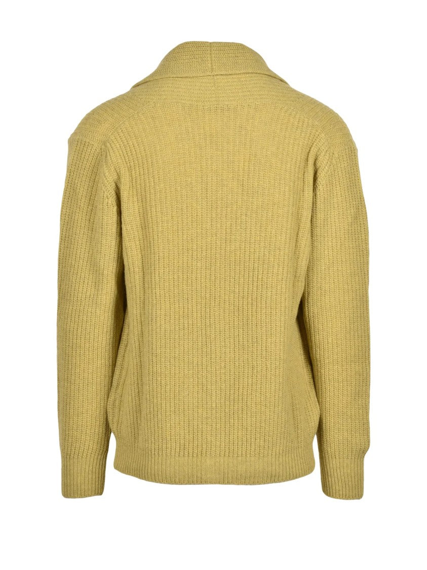 Cashmere Company P. Textured Knit Shawl Collar Cardigan With Button Closure