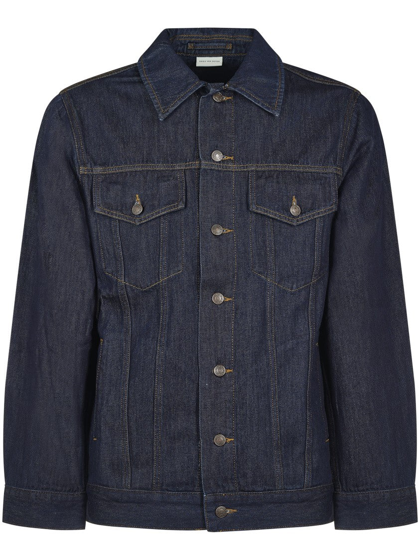 Dries Van Noten Denim Jacket With Button-Up Front