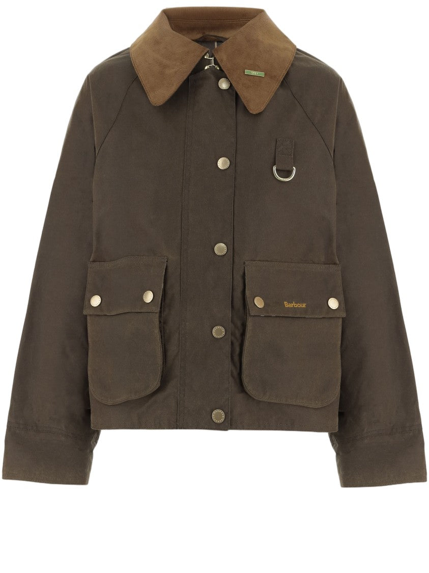 Barbour Army Green Waxed Cotton Jacket
