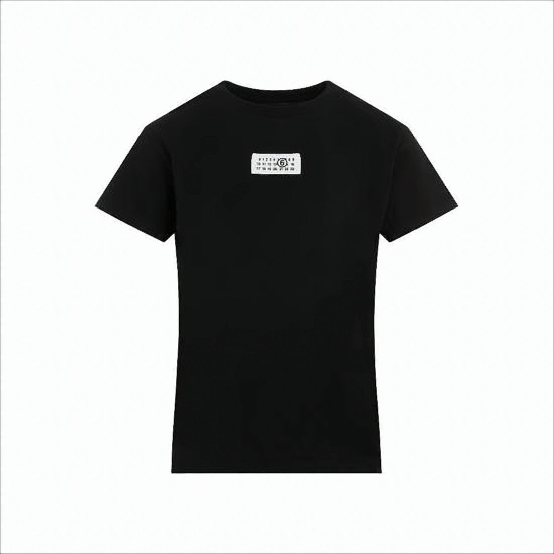 Mm6 By Maison Margiela Fitted Short-Sleeve T-Shirt With Minimal Patch Logo