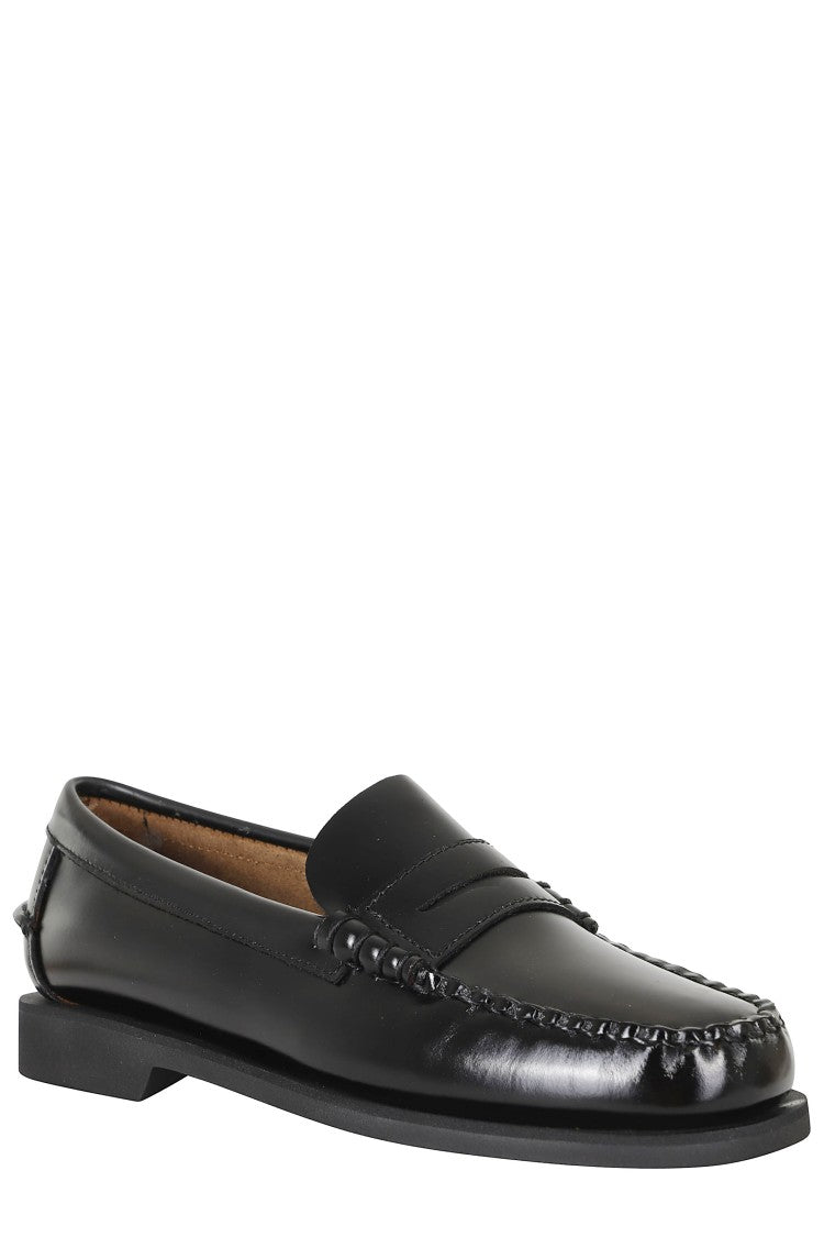 Sebago Black Dan Po Lt Full-Grain Leather Moccasin Loafers