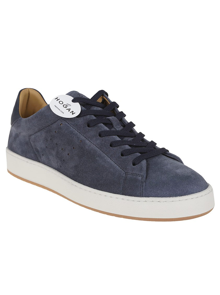 Hogan Artisanal Grey Sneakers With Smooth Leather