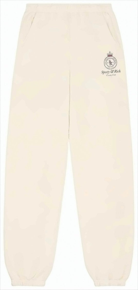 Sporty And Rich Relaxed Fit Jogger Pants With Elasticated Waistband