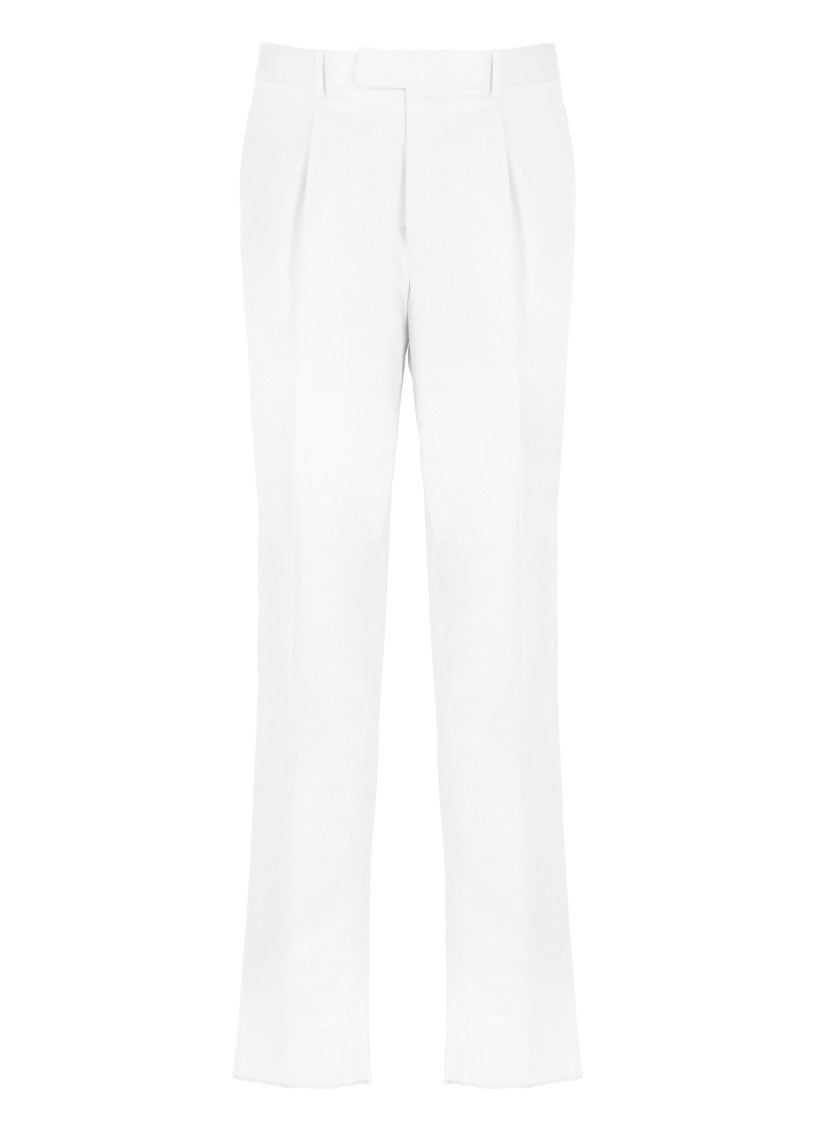 Zegna White Cotton Pants