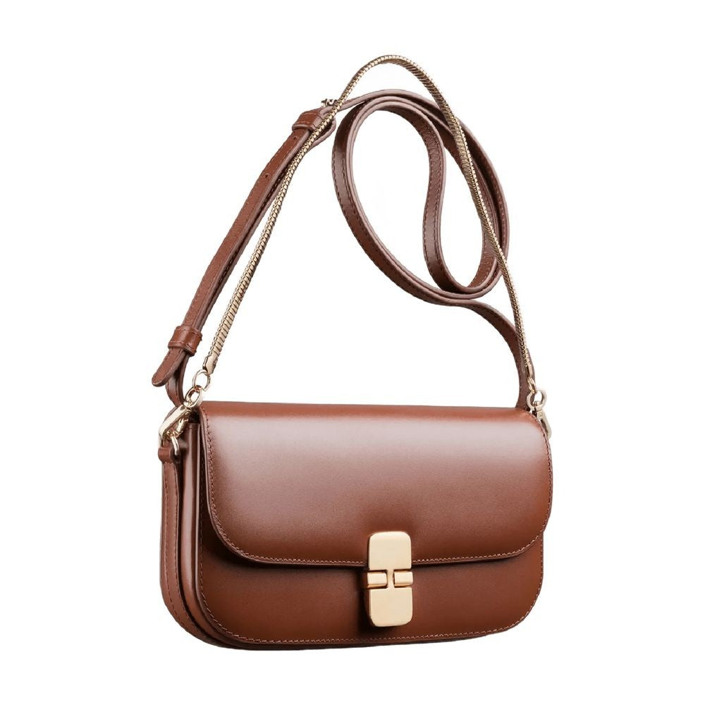 A.P.C. Grace Chaine Clutch - Leather - Brown