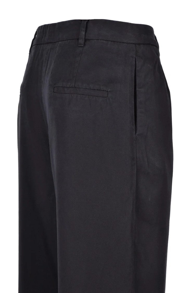 Twin-Set Straight-Leg Chino Pants With Cinched Waist
