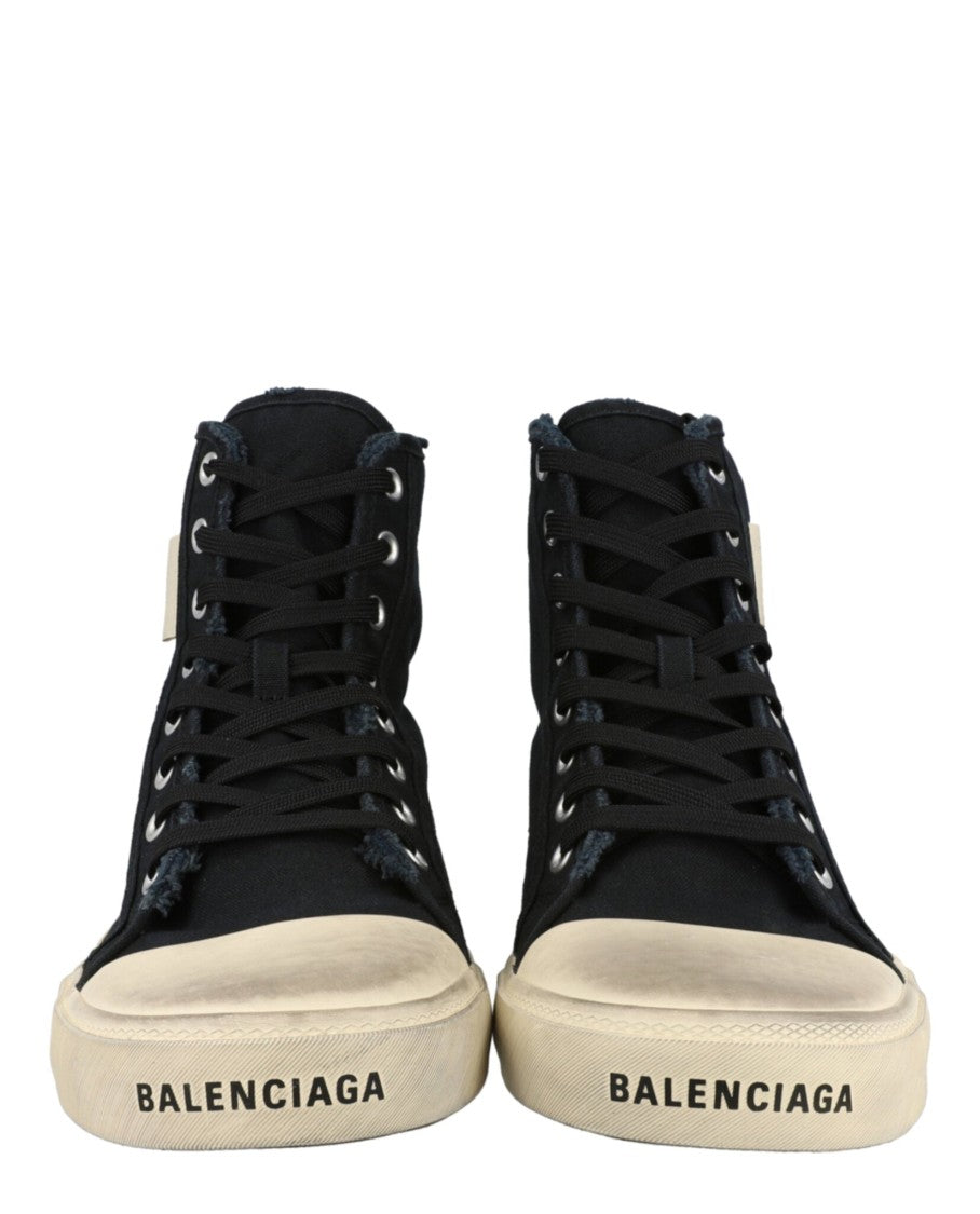Balenciaga High-Top Sneakers With Scuffed Sole And Logo Accents