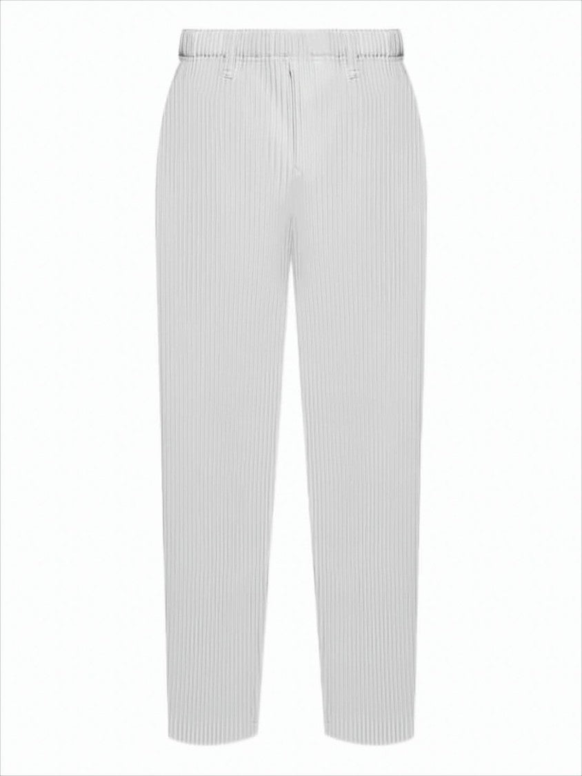 Homme Plissé Issey Miyake Pleated Straight Pants With Subtle Stripe