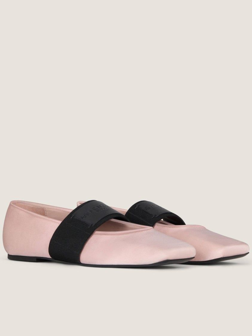 Givenchy Sliced Square Pointed Pink Ballerina Flats