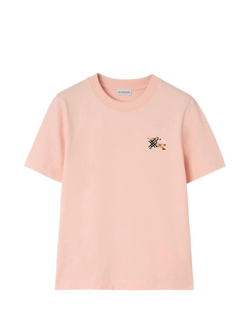 Burberry Short-Sleeved Crew Neck T-Shirt With Abstract Embroidery