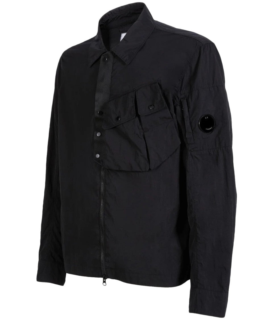 C.P. Company Relaxed-Fit Black Long-Sleeve Shirt With Button-Up Design