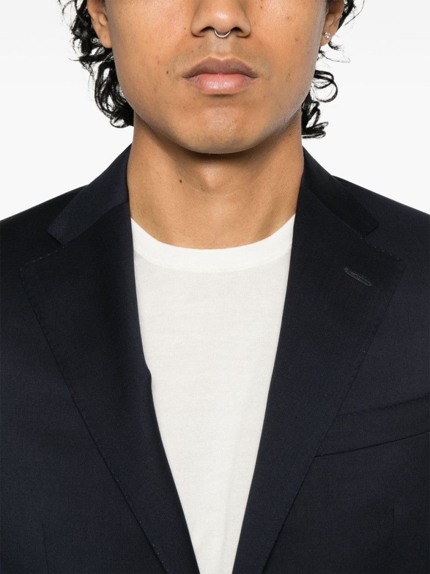 Corneliani Tailored Blue Suit In Virgin Wool