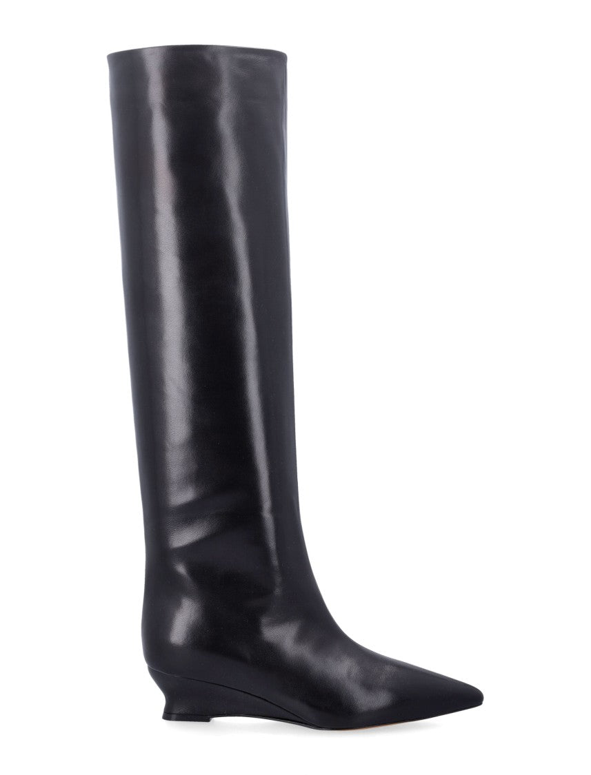 Le Monde Béryl Camille Tall Glossy Pointed Wedge Boots
