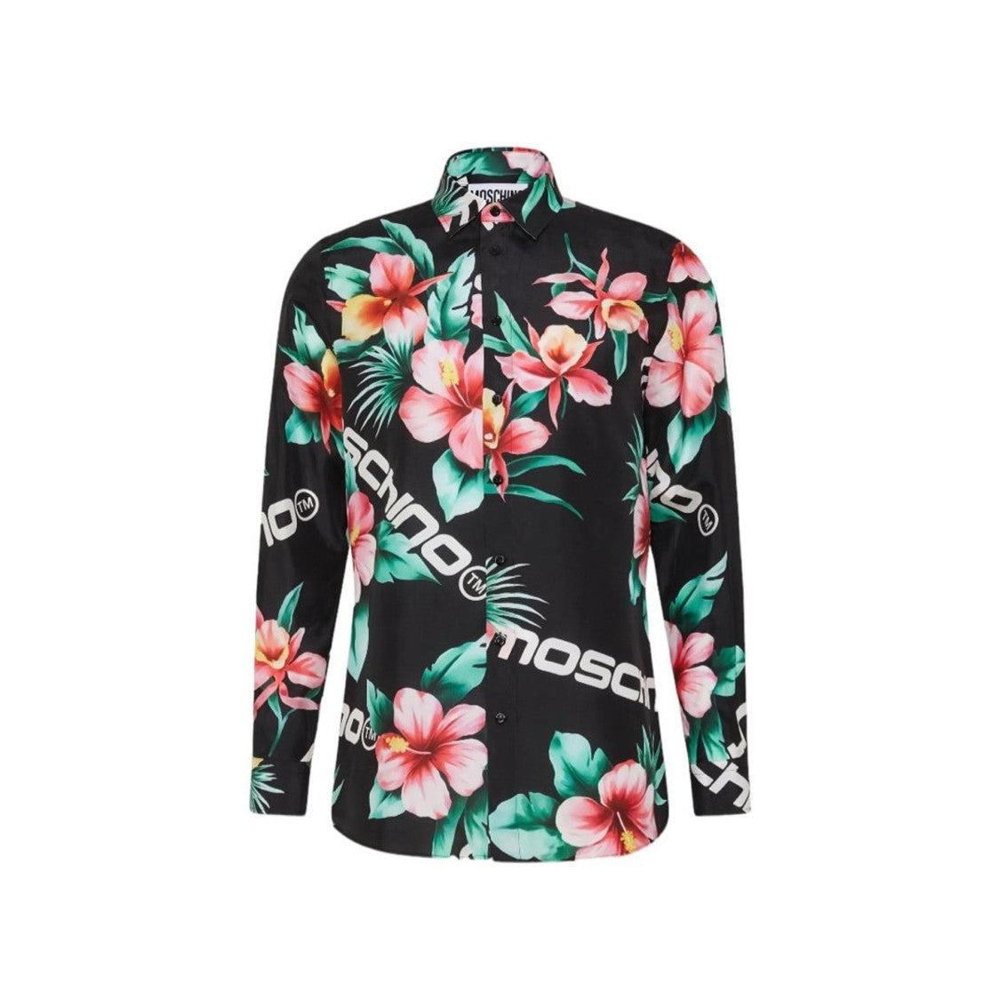Moschino Silk Printed Shirt With Unique Floral Design