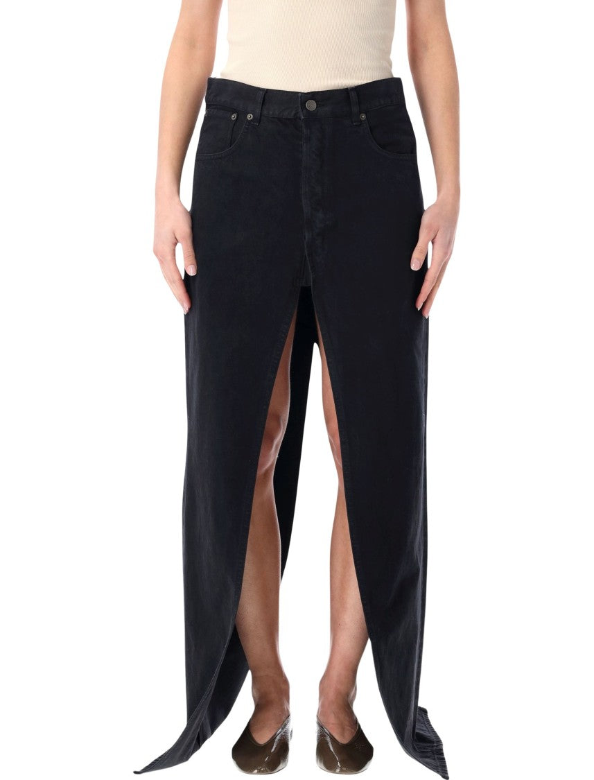 Haikure Gana Bull High Waisted Slit Skirt