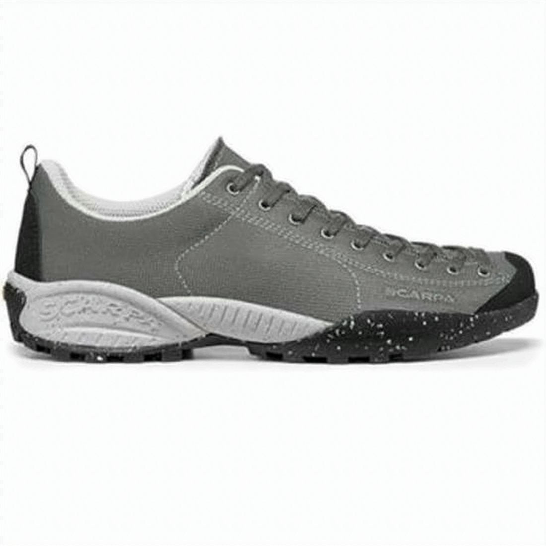 Scarpa Streamlined Grey Low-Top Sneakers With Lace-Up Front