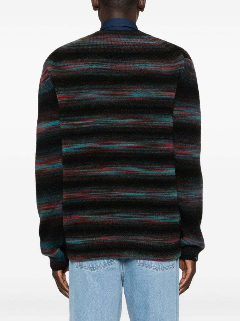 Paul Smith Horizontal Striped Cardigan With V-Neck