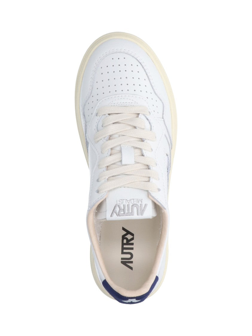 Autry Low-Top Sneakers With Perforated Detailing And Navy Accents