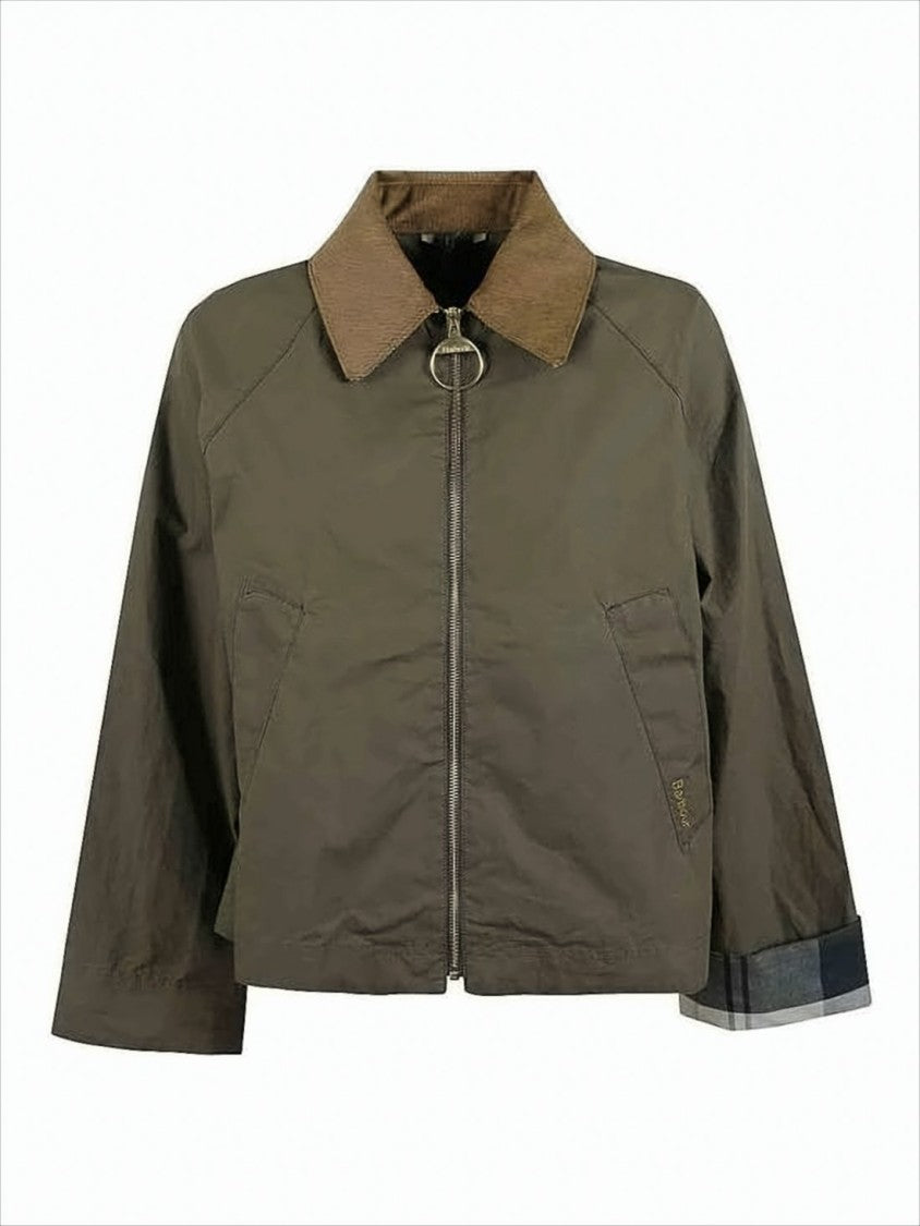 Barbour Cropped Green Barbour Jacket