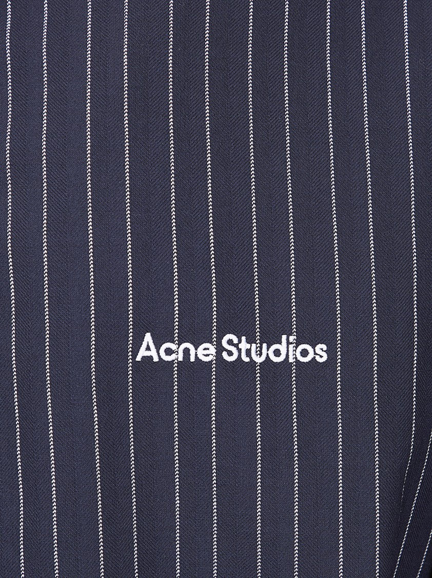 Acne Studios Casual Blend Fabric Trousers With Refined Finish