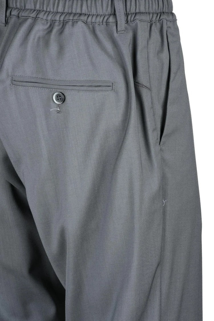 Cruna Tailored Grey Virgin Wool Trousers