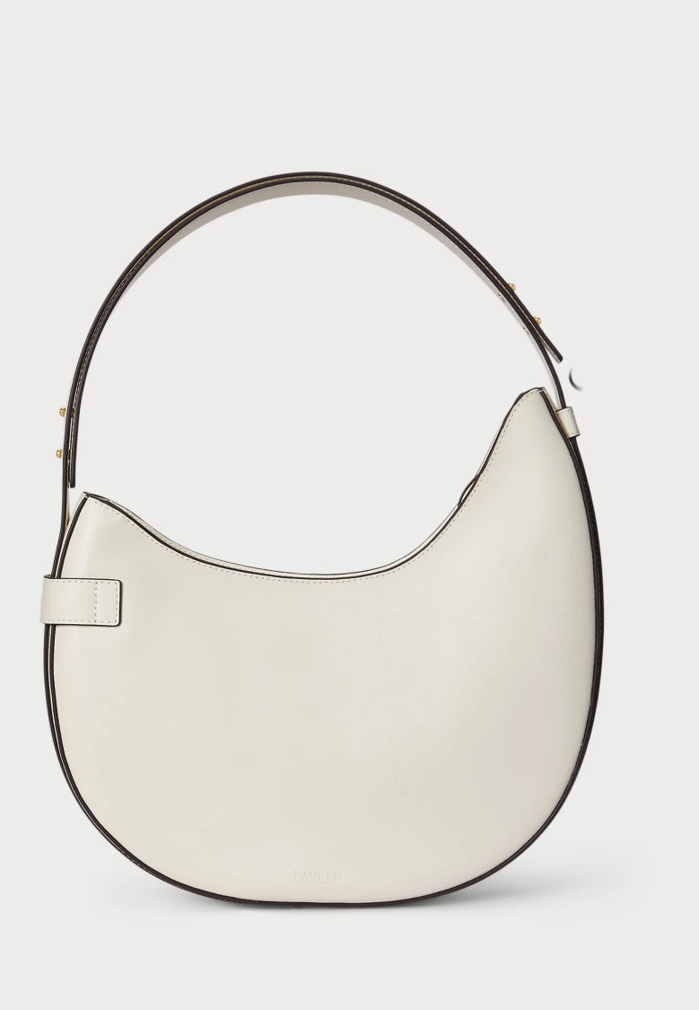 Lauren Ralph Lauren White Tasha Large Rattan Shoulder Bag