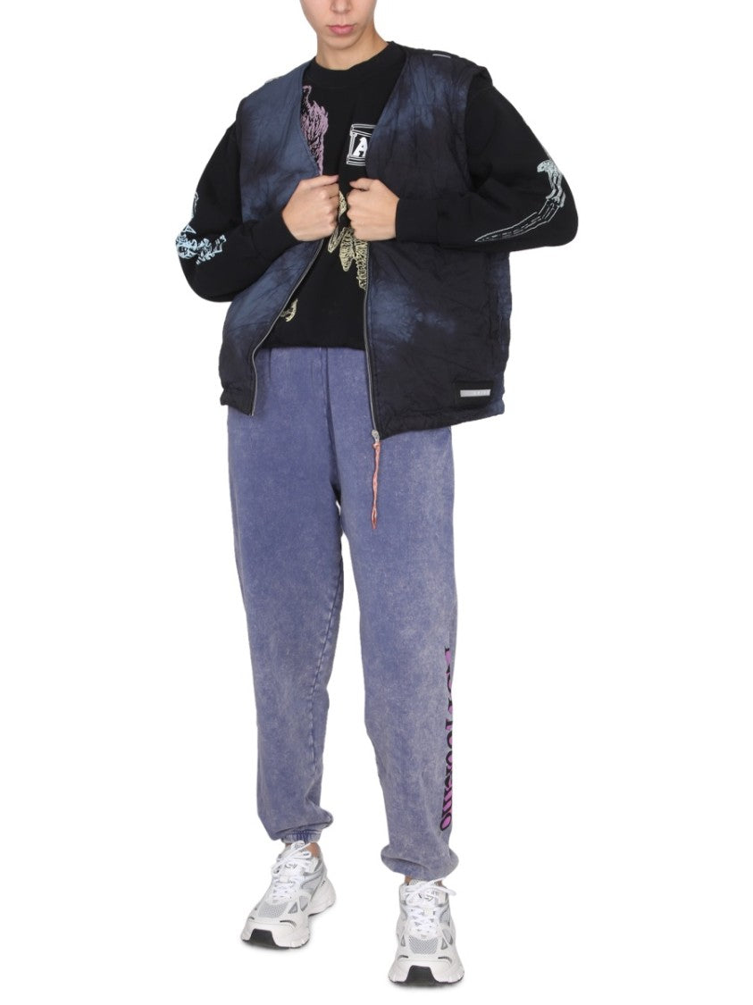 Aries V-Neck Vest With Tie-Dye Pattern