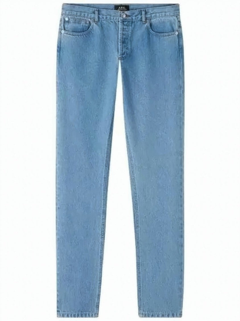 A.P.C. Light Blue Straight-Leg Denim Pants
