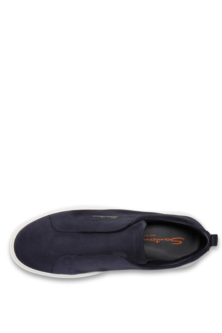 Santoni Suede Slip-On Sneakers