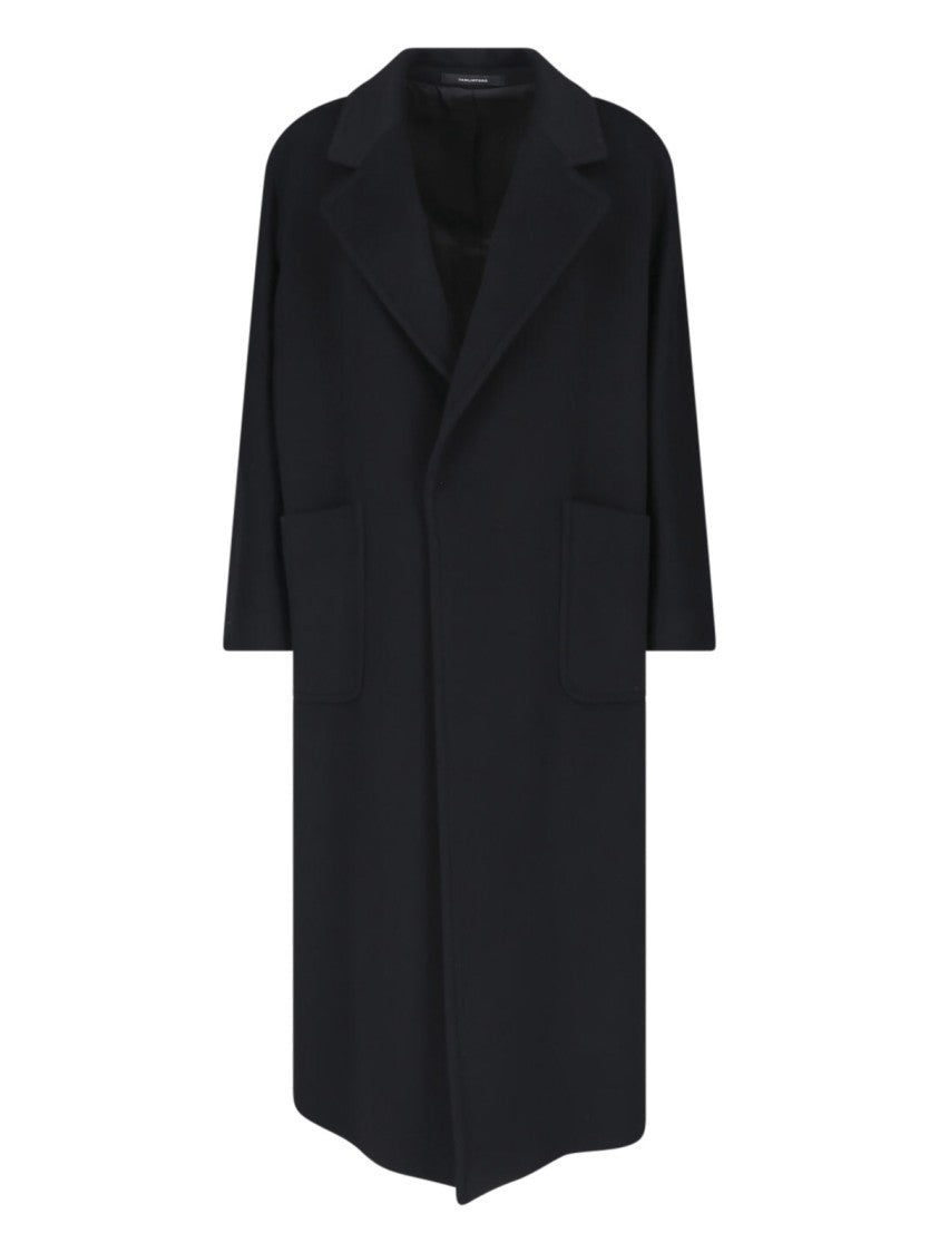 Tagliatore Black Charlize Cashmere Belted Long Coat