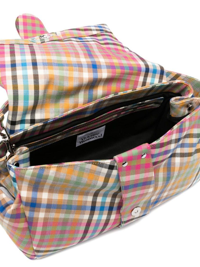Vivienne Westwood Cylindrical Plaid Bag