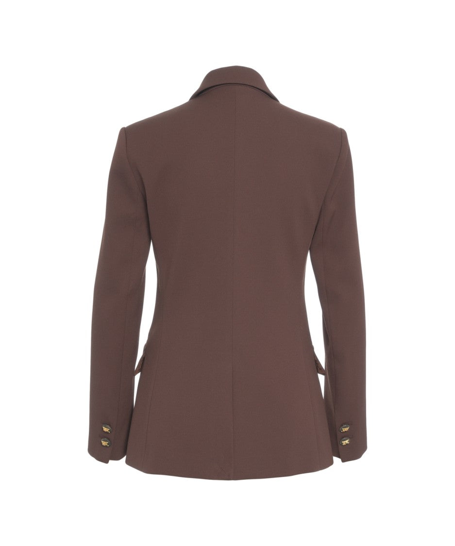 Elisabetta Franchi Tailored Single-Button Blazer With Flap Pockets