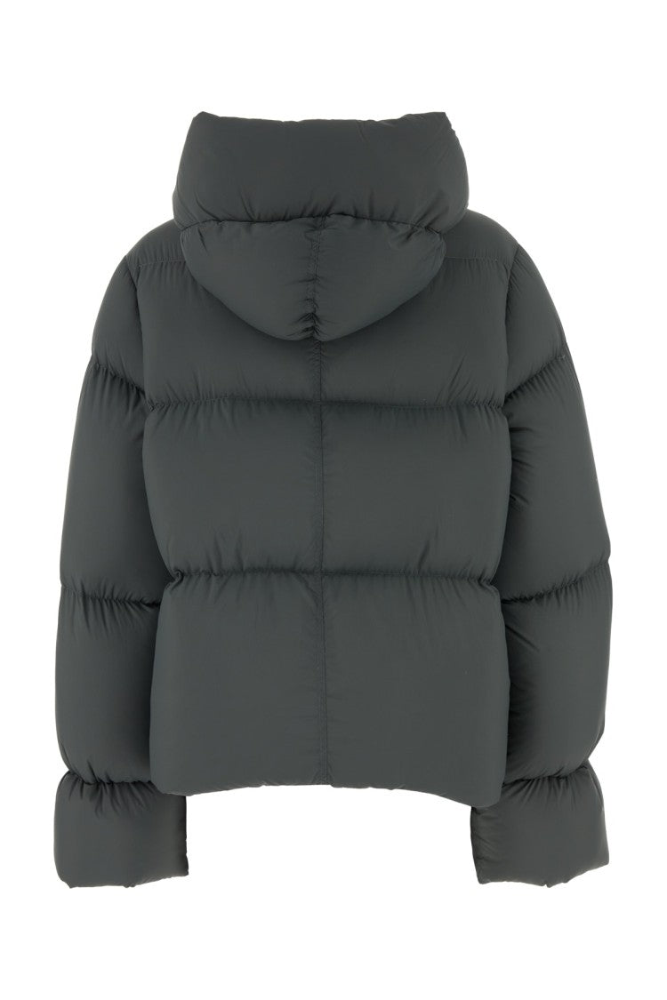 Bacon Cropped Puffer Jacket With High Collar