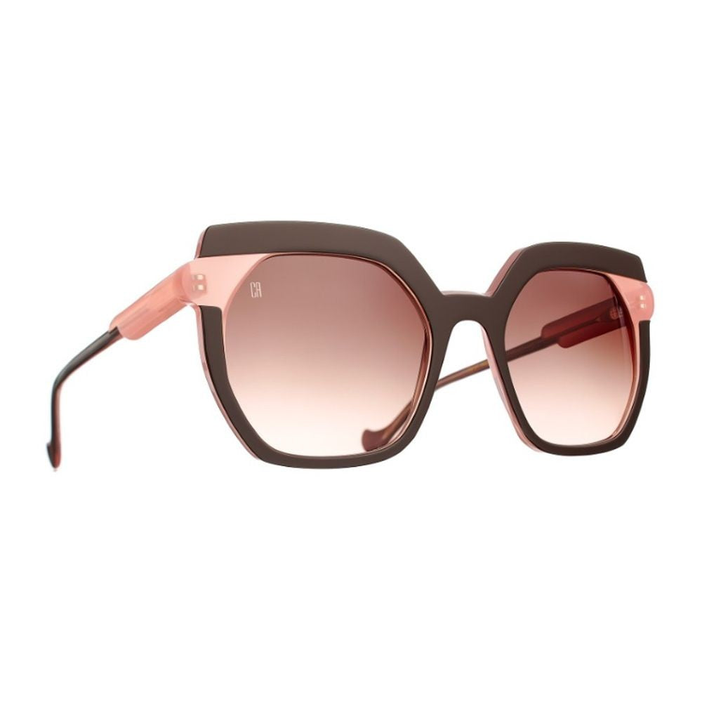 Caroline Abram Niva Squared Sunglasses With Green Acetate Frame