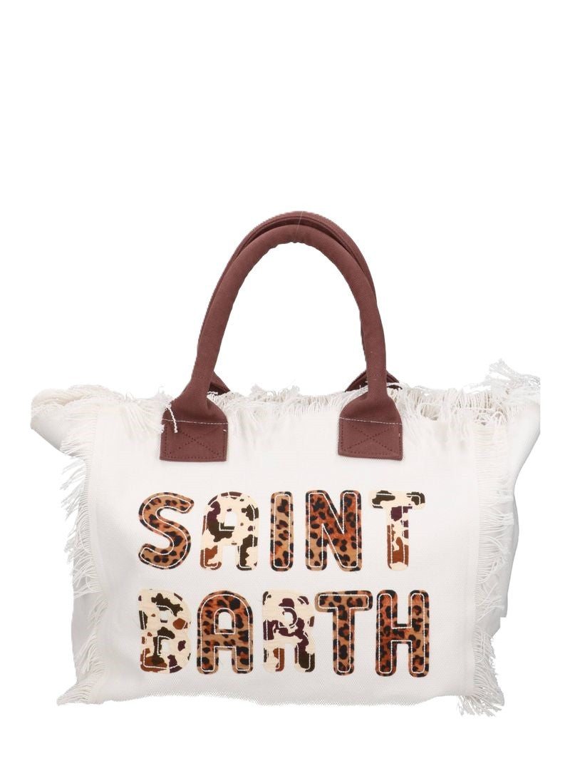 Mc2 Saint Barth Rectangular Tote Bag With Frayed Edges