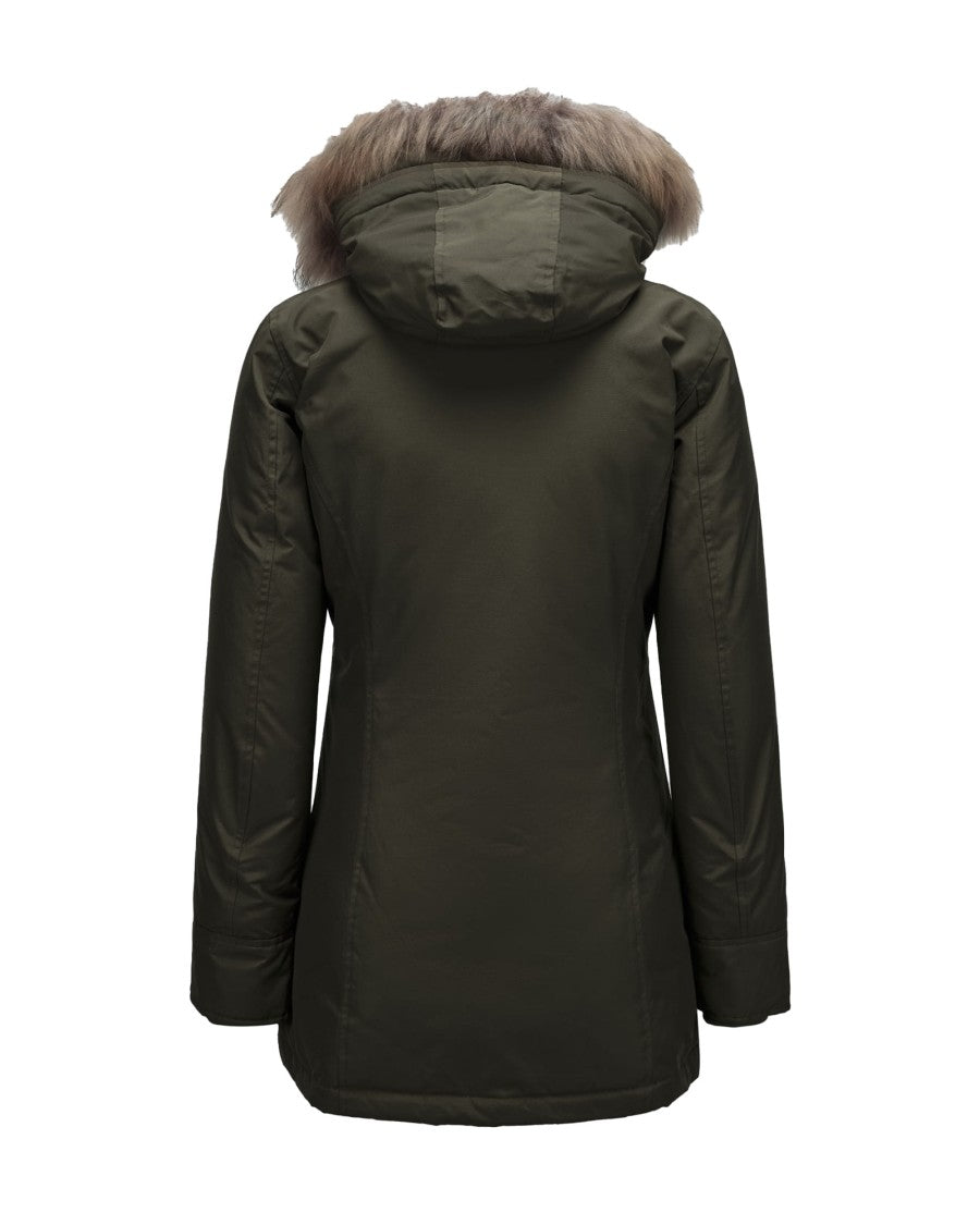 Woolrich Green Arctic Parka With Removable Fur