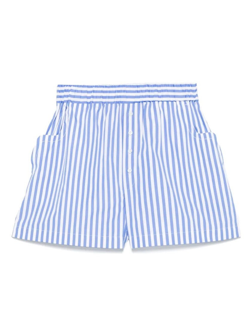 Cuantico Vertical Stripe Shorts With Elastic Waistband
