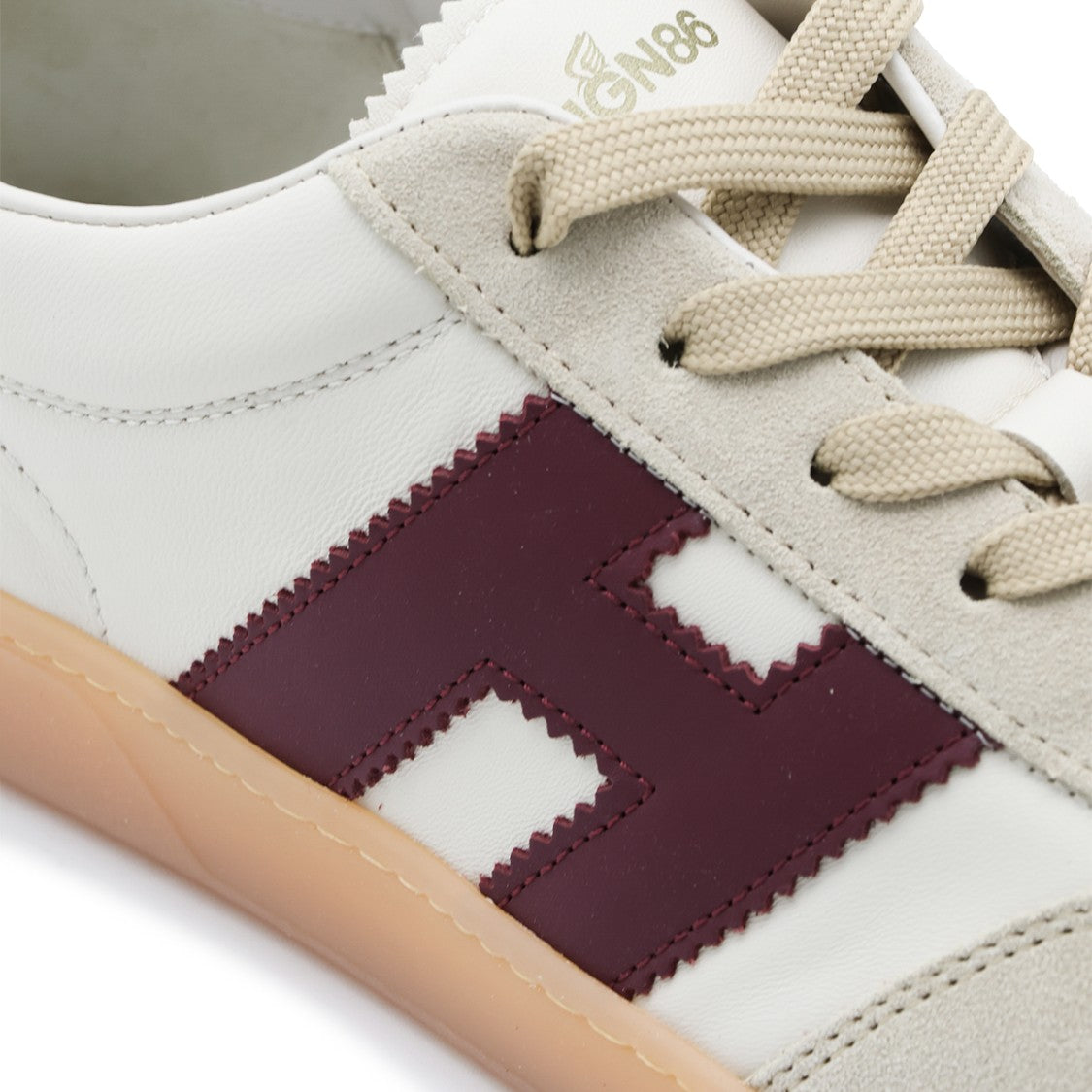 Hogan Low-Top Sneakers With Beige Suede Overlays