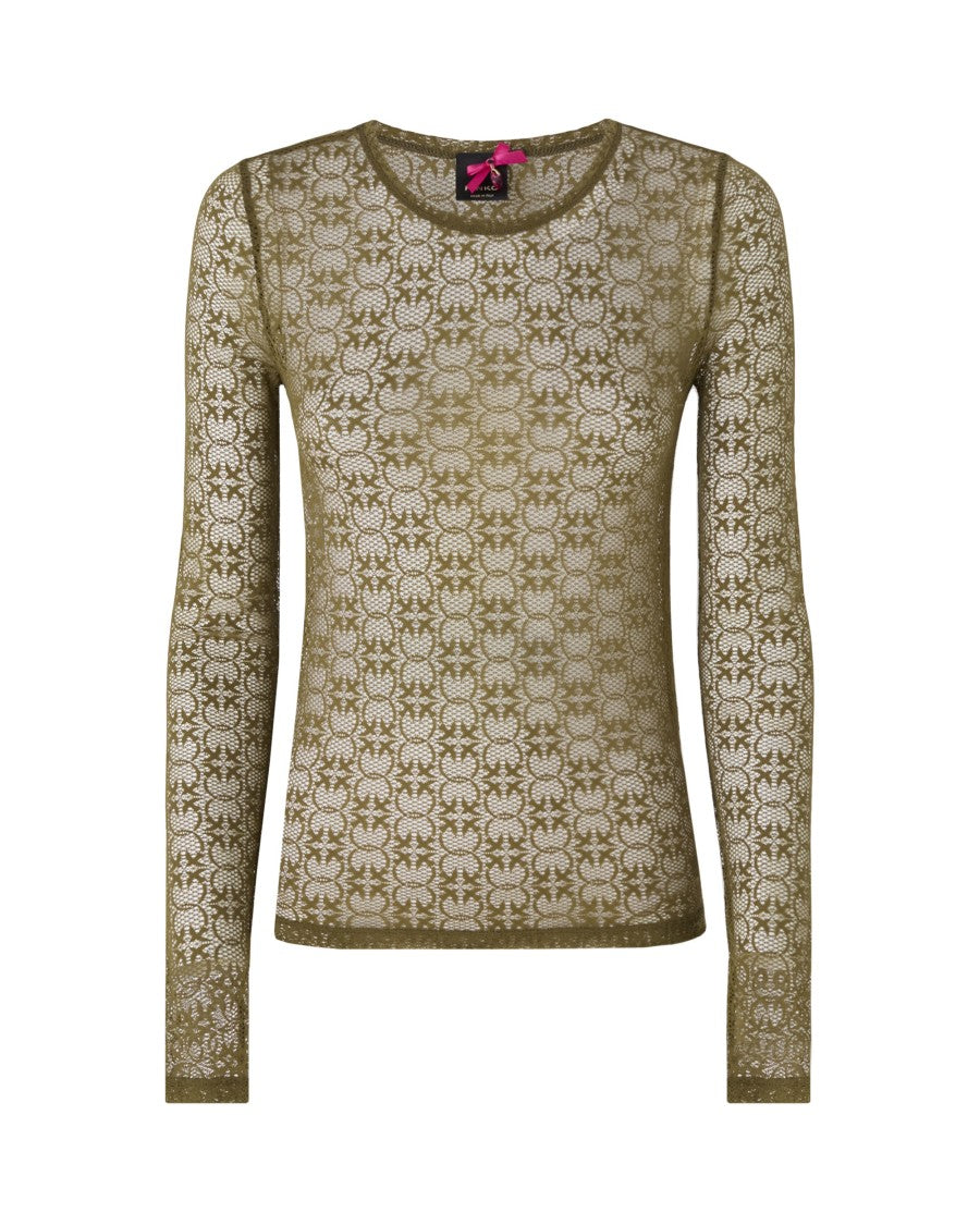 Pinko Stretch Lace Printed T-Shirt