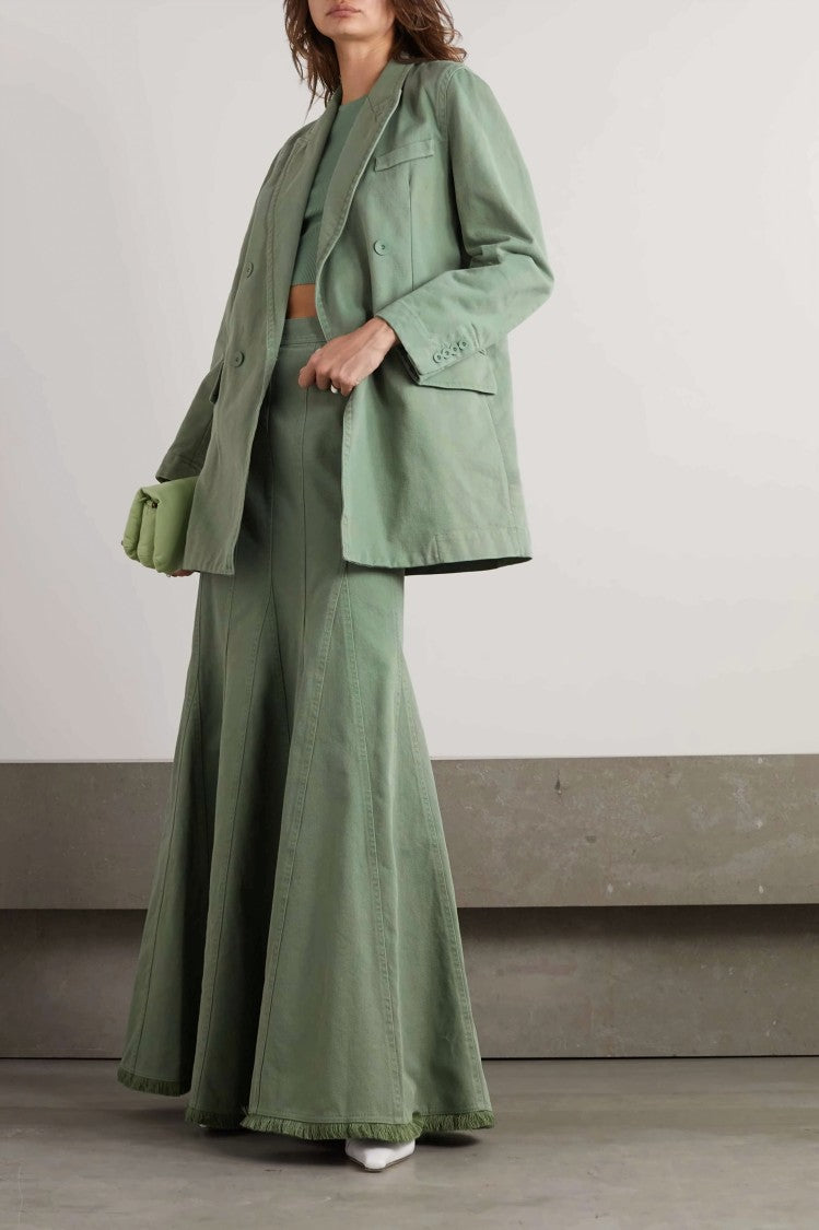 Max Mara Double-Breasted Tailored Coat With Notched Lapel