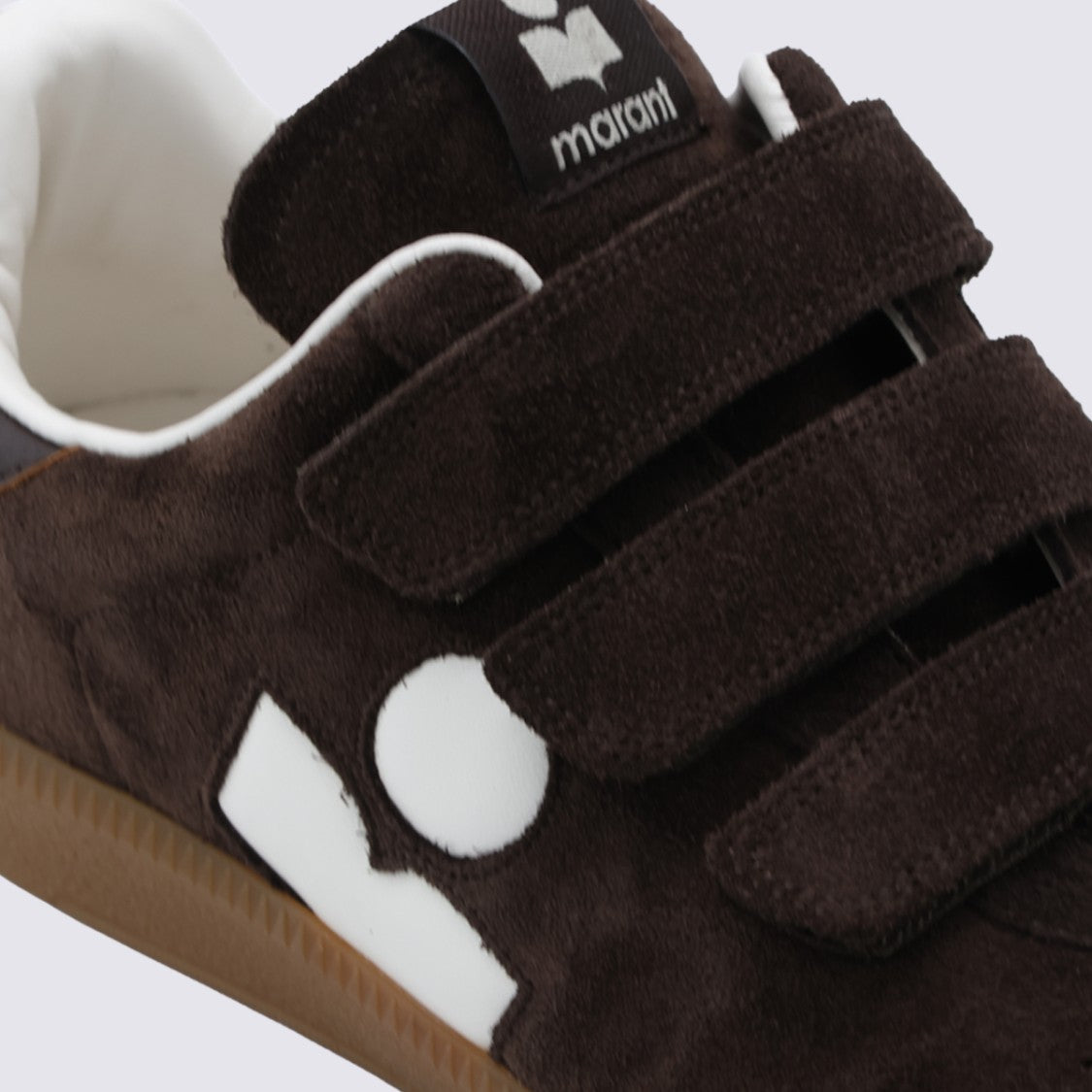 Isabel Marant Dark Brown Suede Sneakers With Velcro Straps