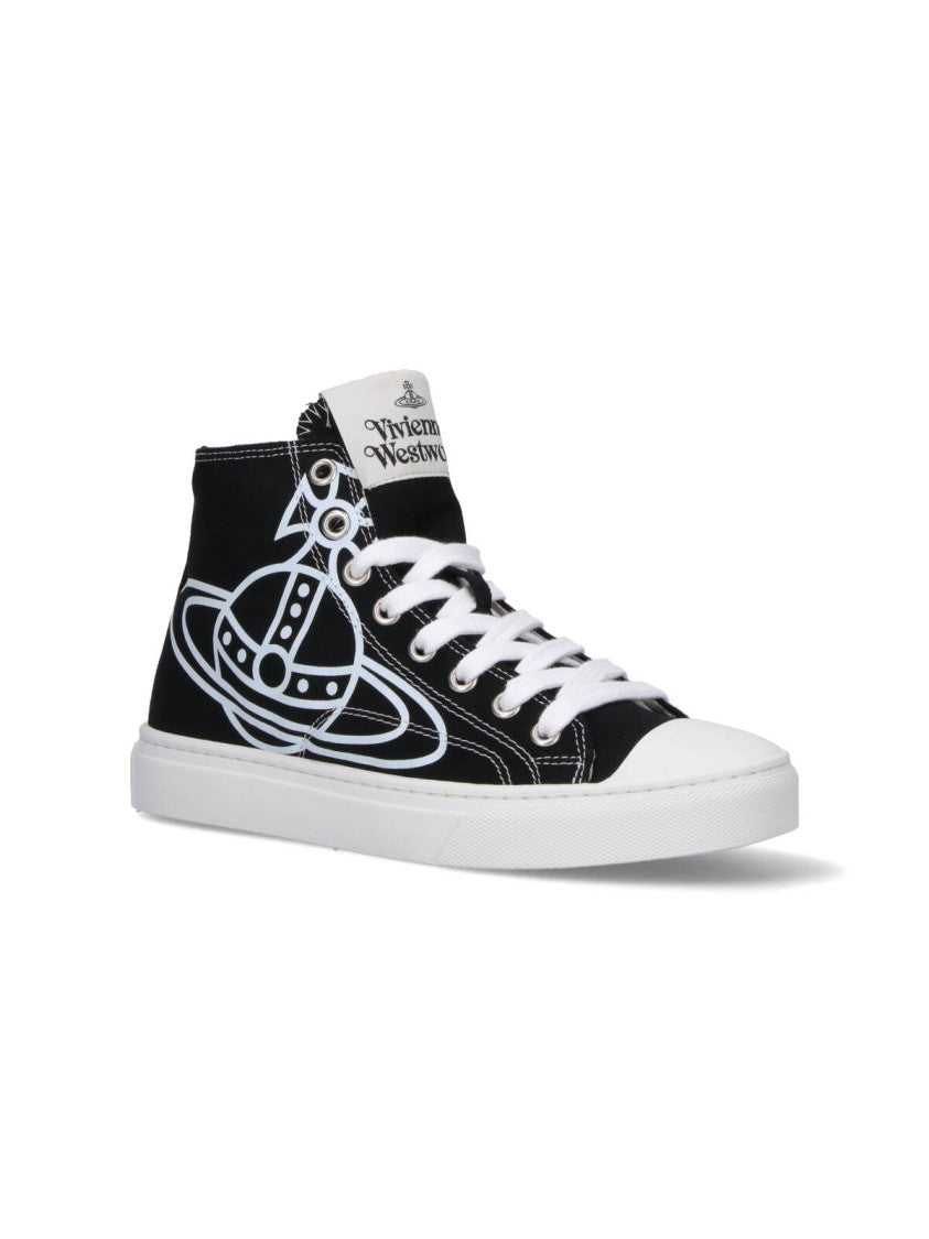 Vivienne Westwood High-Top Sneakers With Planet Graphic