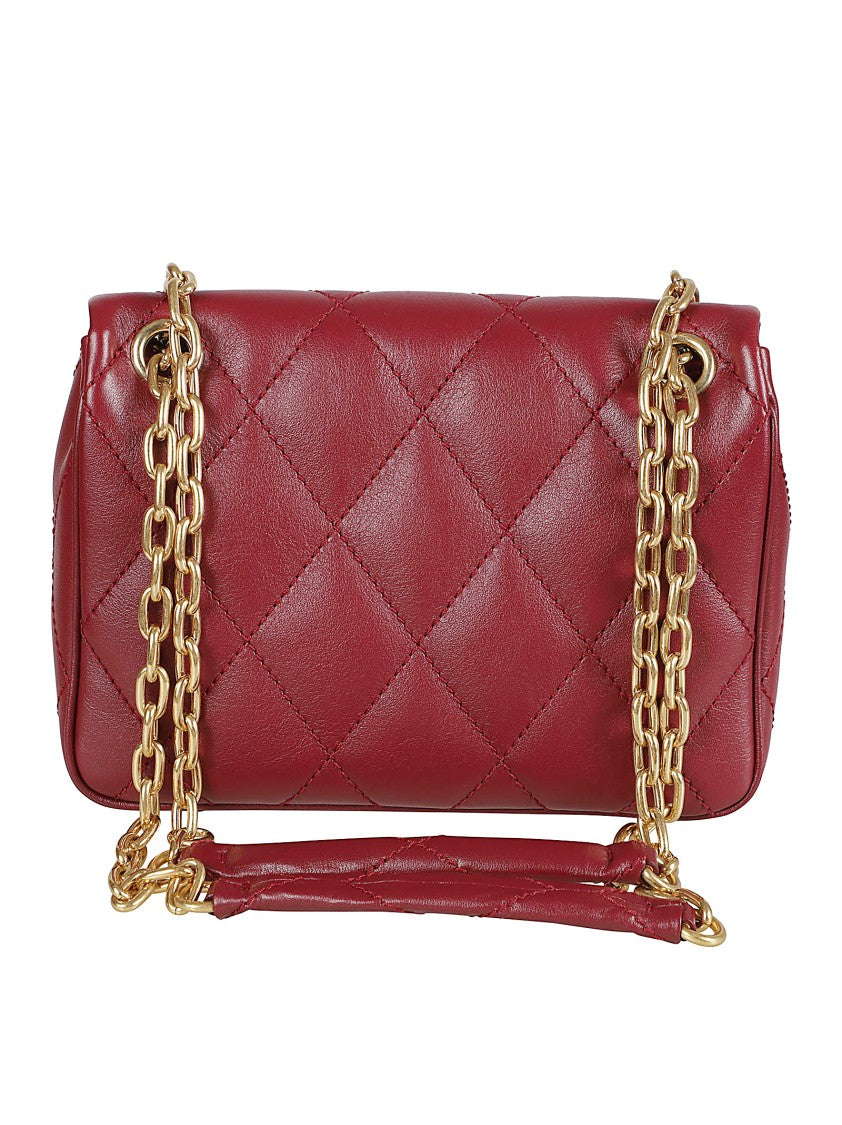 Burberry Foldover Top Quilted Leather Shoulder Bag