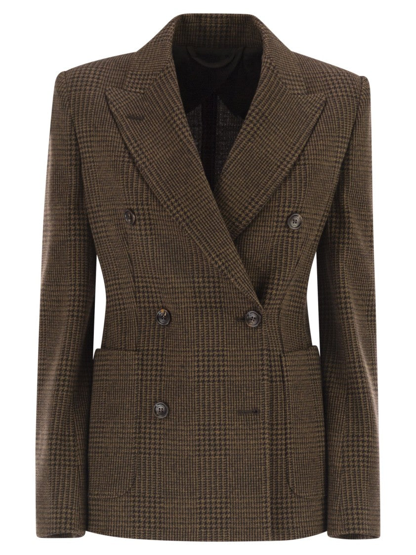 Max Mara Zulma - Patterned Wool Blend Jersey Blazer