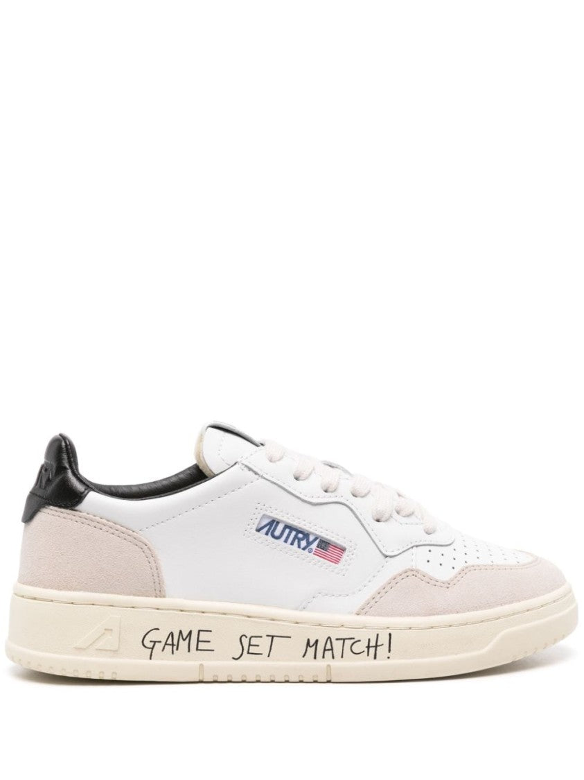 Autry Sneakers With Premium Leather Blend And Unique Game Set Match Detail