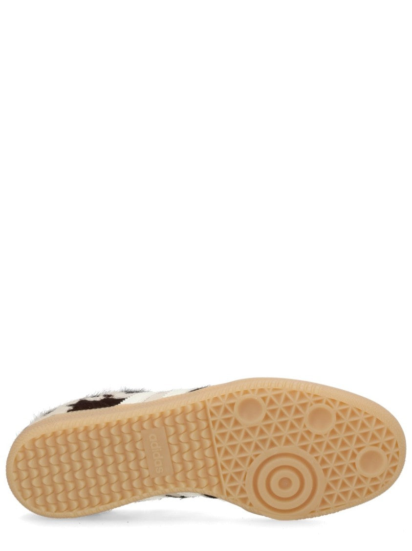 Adidas Originals White Cow Print Red Laces Sneakers