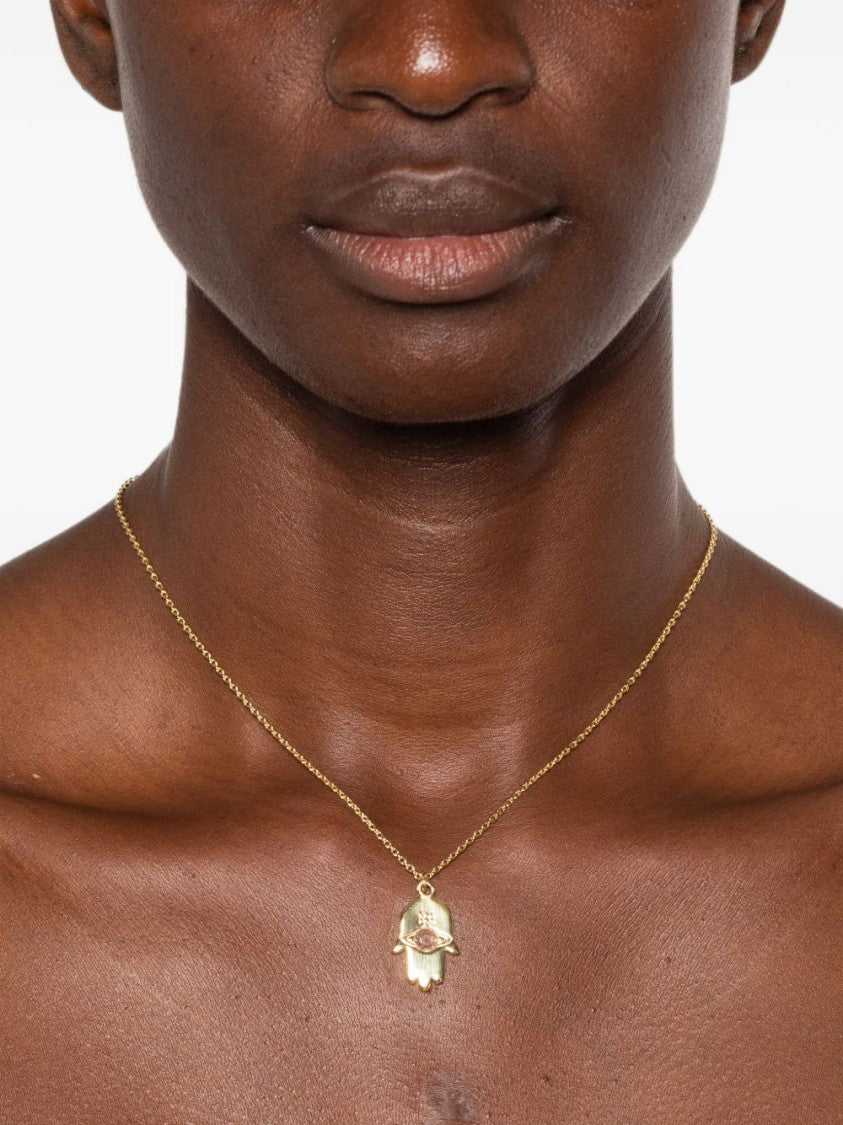 Vivienne Westwood Gold Stylized Hand Pendant Necklace