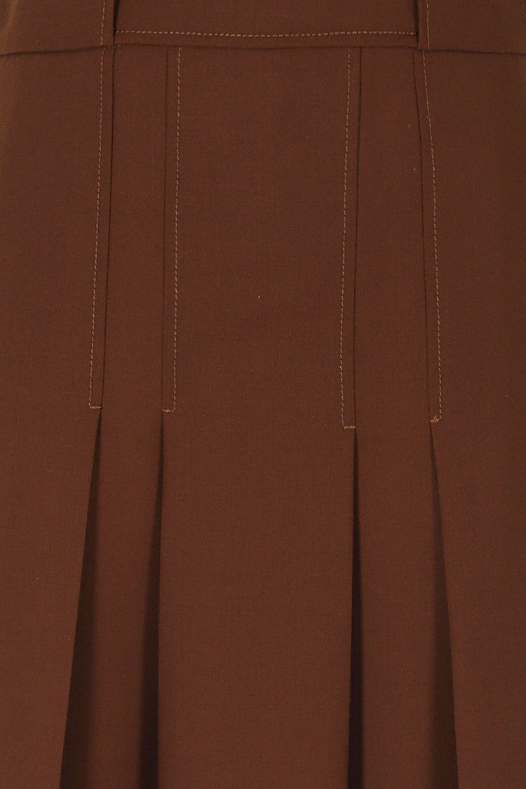 Semi Couture Janette Pleated Front Polyester-Blend Skirt