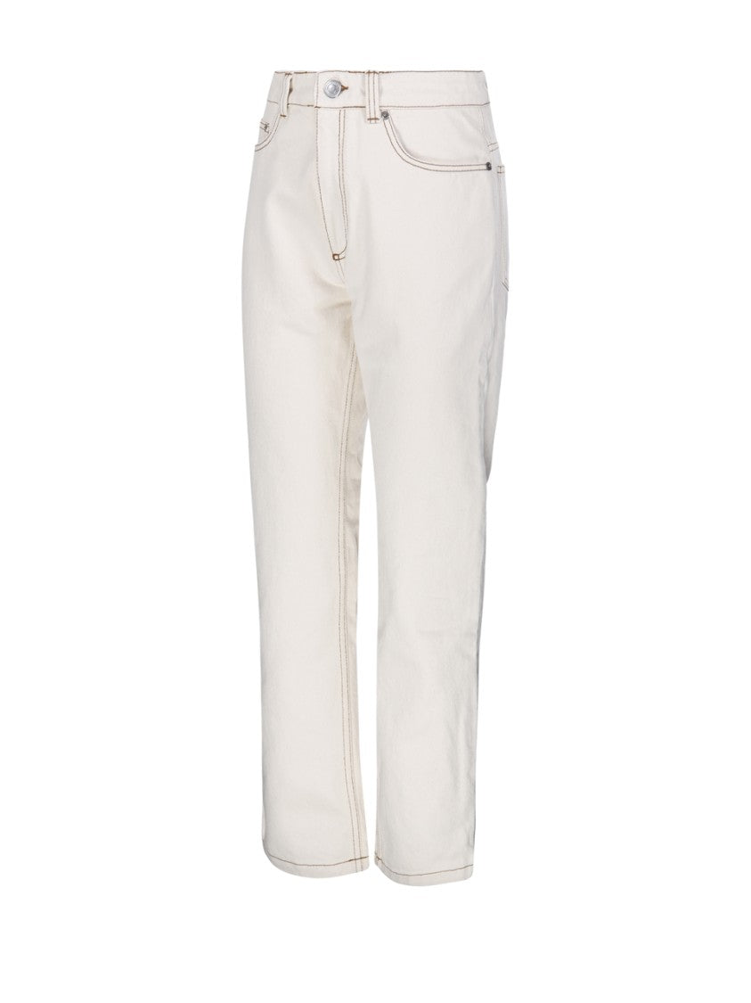 Ami High-Waisted Straight-Leg Jeans With Timeless Five-Pocket Design