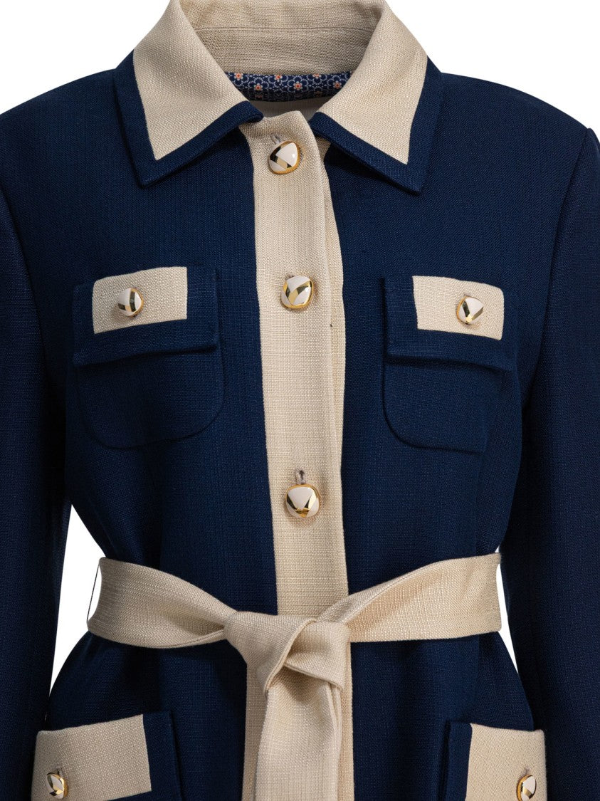 Valentino Viscose Regular Fit Caban Coat